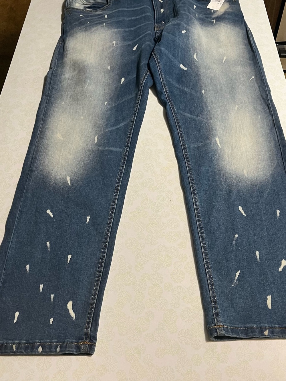 Sean John Men’s Jeans 40x32 Athlete Tapered Stretch Blizzard Wash Distressed NWT